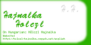 hajnalka holczl business card